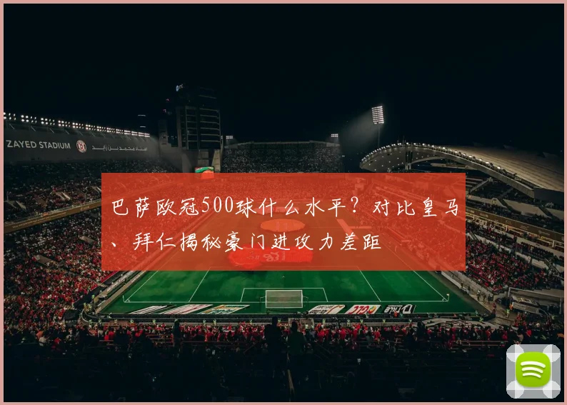巴萨欧冠500球什么水平？对比皇马、拜仁揭秘豪门进攻力差距